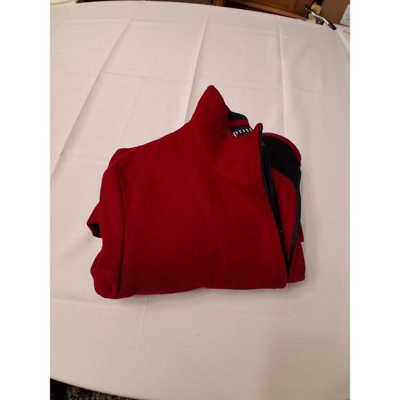 Pritti by Kristen Blake Women's Size M Wool Pea Coat w/Pockets Dark Red Classy - Picture 14 of 14